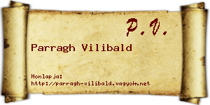 Parragh Vilibald névjegykártya